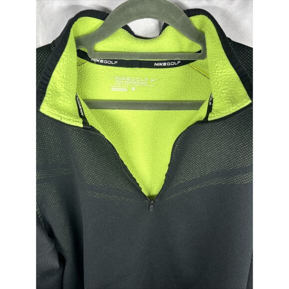 Nike Golf Sweater Men Small Black Tour Performance 1/4 Zip Pullover Adult L - Picture 2 of 4